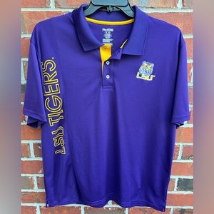 ProEdge by Knights Apparel LSU Tigers Mens Short Sleeve XL Purple Polo Shirt